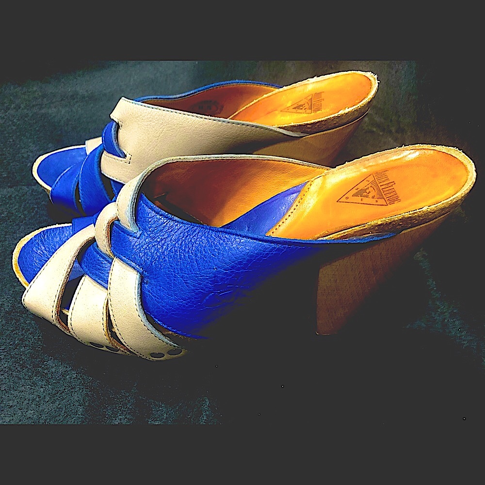 John Fluevog leather clogs